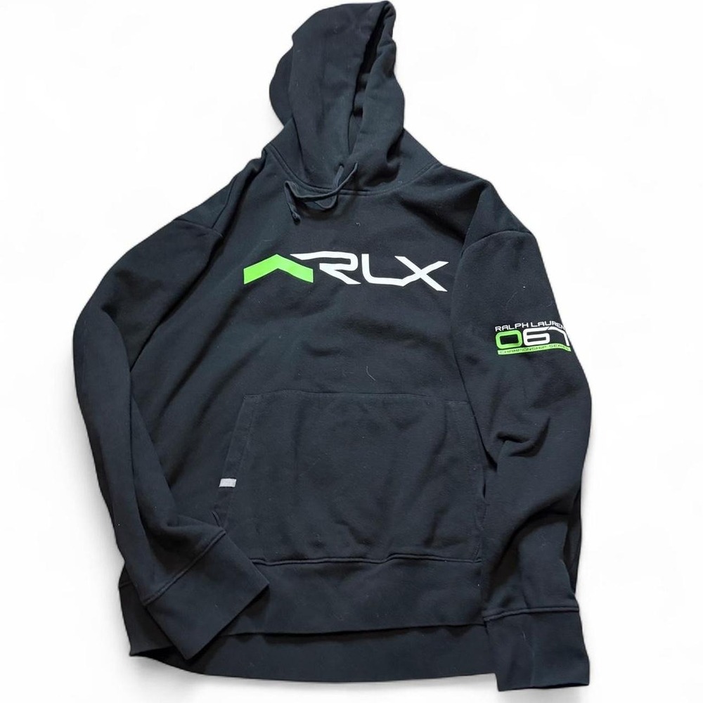 Ralph Lauren RLX 067 Black Championship Series Hoodie, Men's Size XL